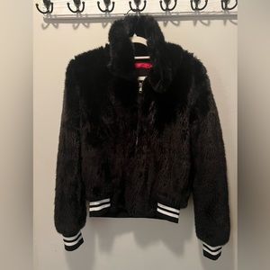 n:philanthropy faux fur jacket